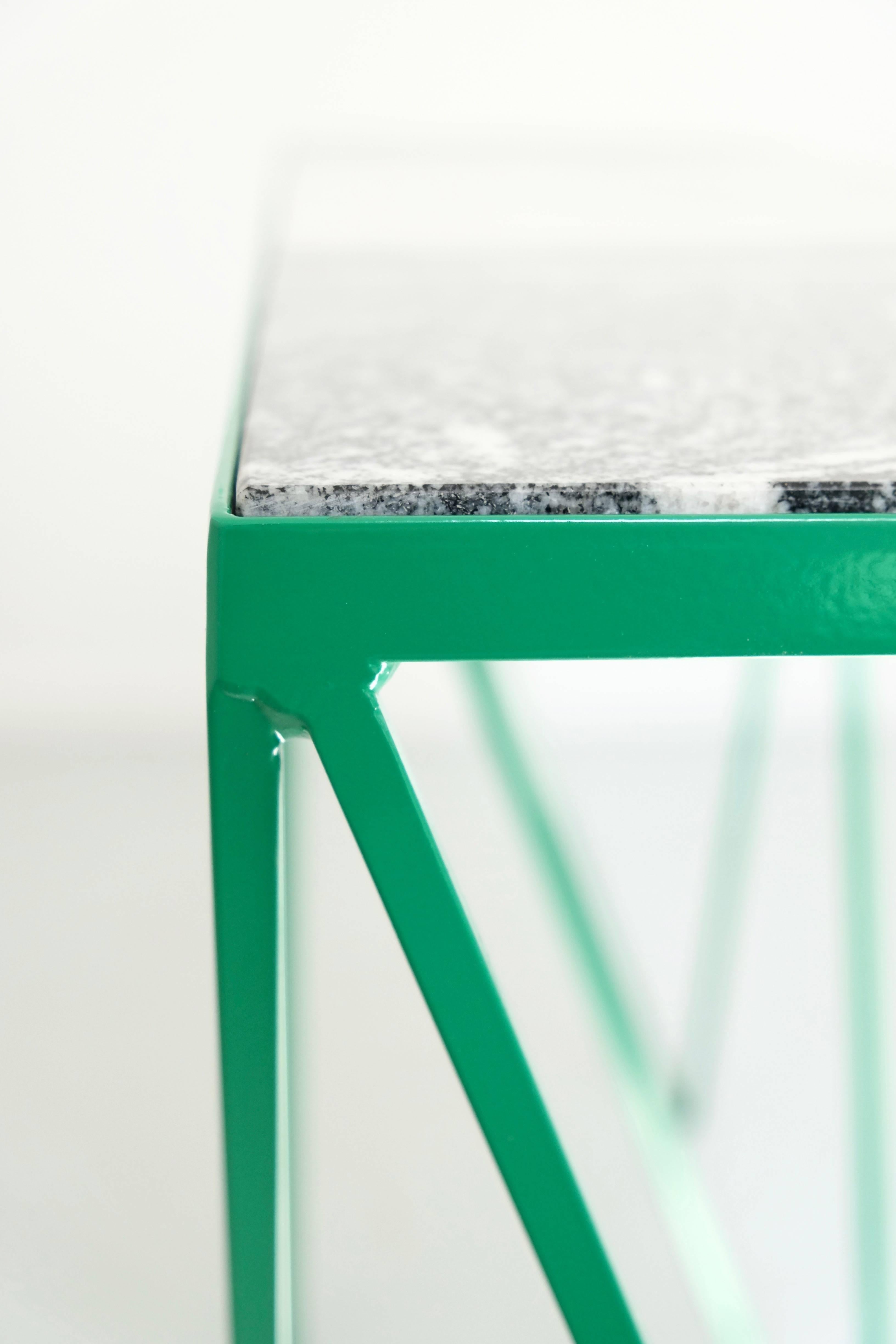 British Luxury Green Giraffe Console Table with Granite Top - Customisable  For Sale