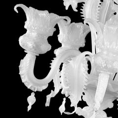 Luxury Chandelier 5 Arms Silk Murano Glass Golden Century by Multiforme in Stock