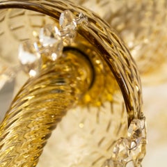 Luxury Chandelier 8 Arms Dark Smoky Crystal Murano Glass by Multiforme