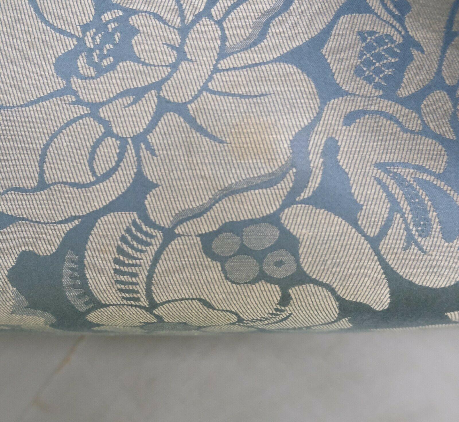 Luxury Compact George Smith Ryan High Back Two Seater Sofa in Soft Blue/Silver 4