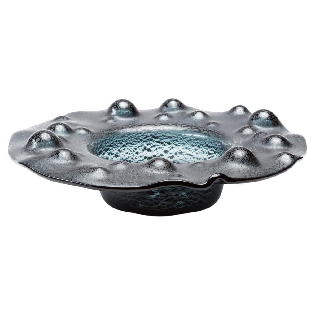 Ciotola decorativa contemporanea di lusso "Geyser Cuprum O" in vetro