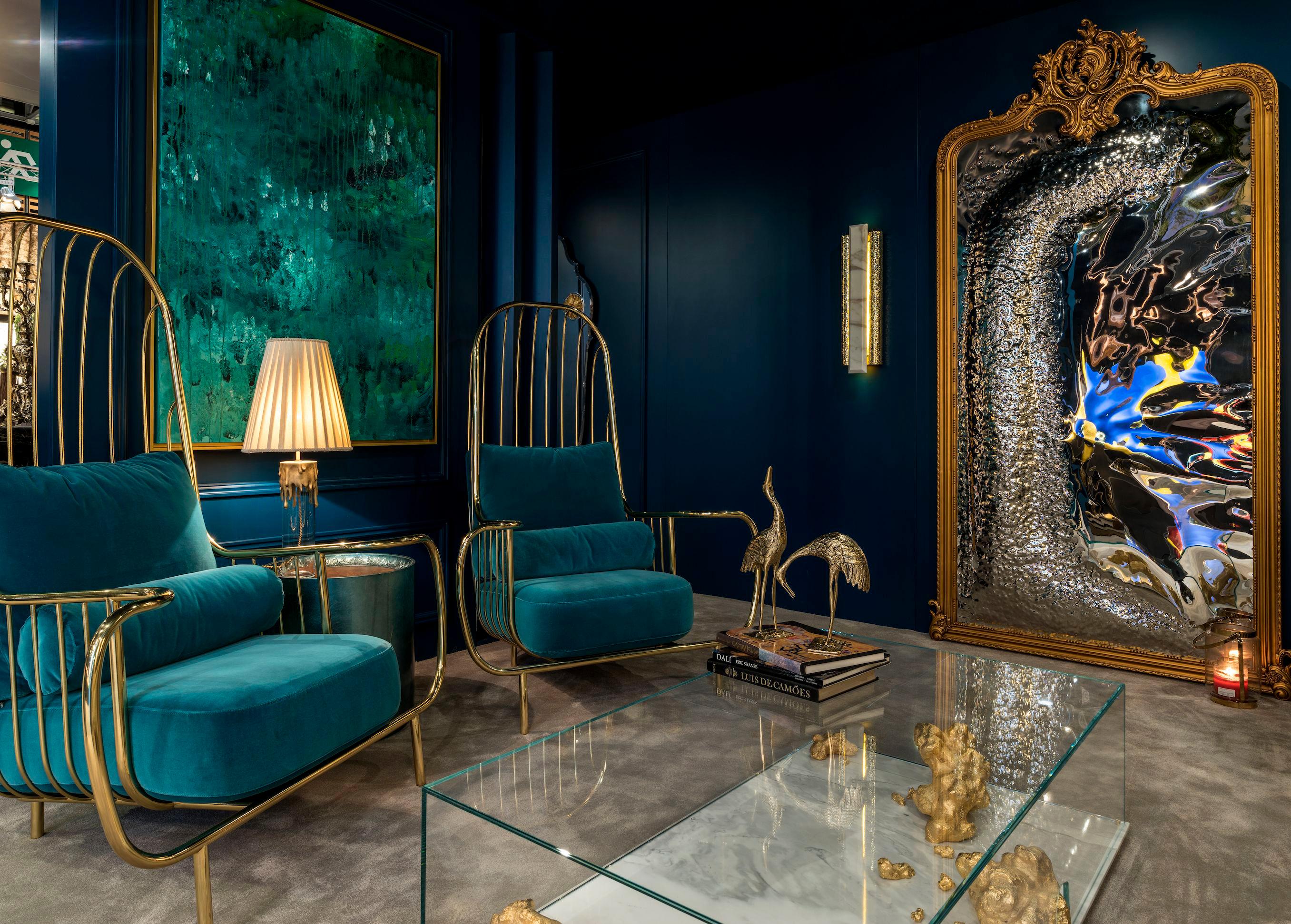 Luxury Contemporary Modern Cow Leather Fur Upholstered and Gilt Brass Armchair 4