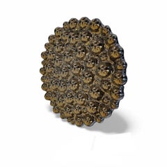 Bubbles Gold Wall Sculpture, Hand-Crafted Glass, Modern