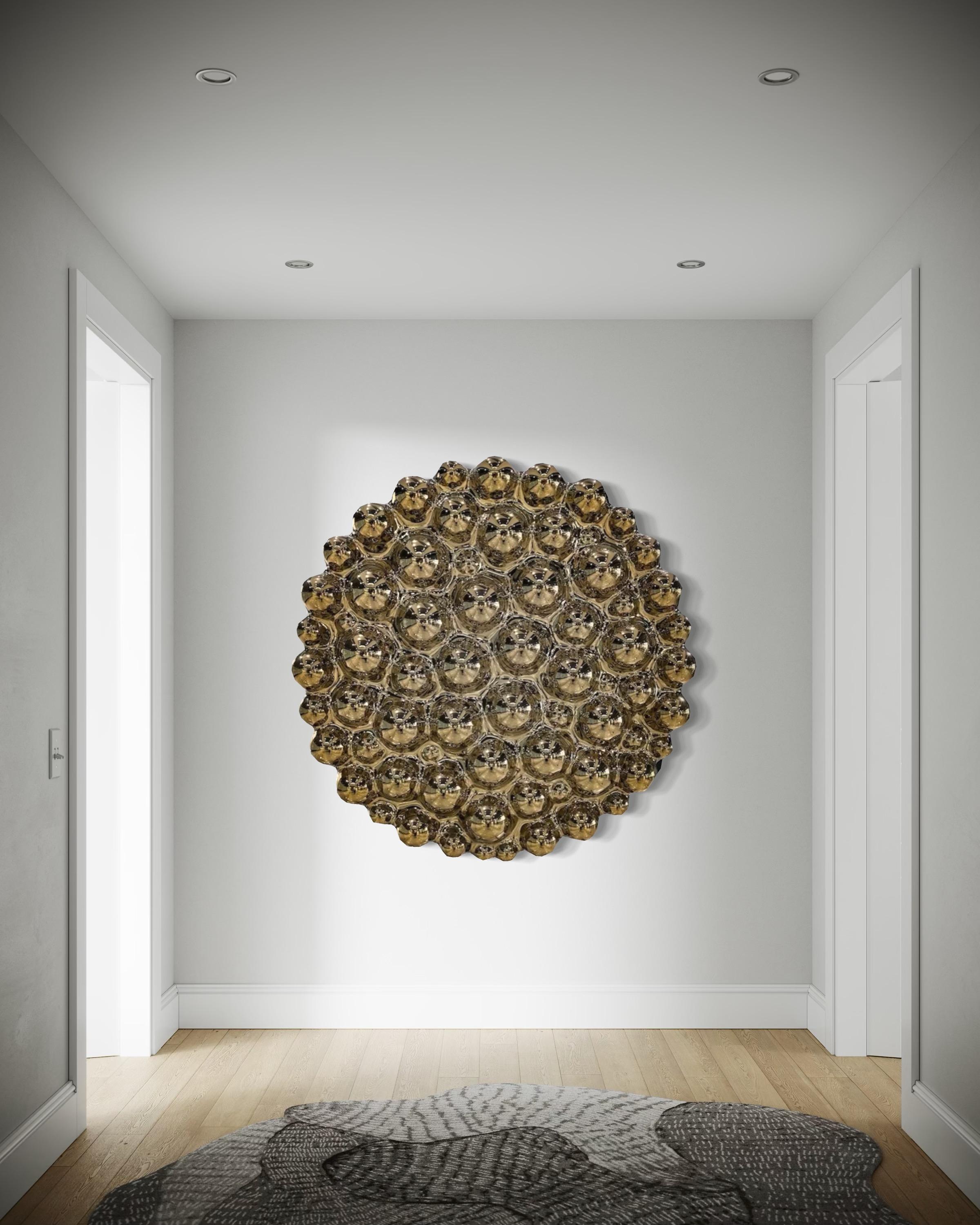 Luxuriöse zeitgenössische Wandskulptur 