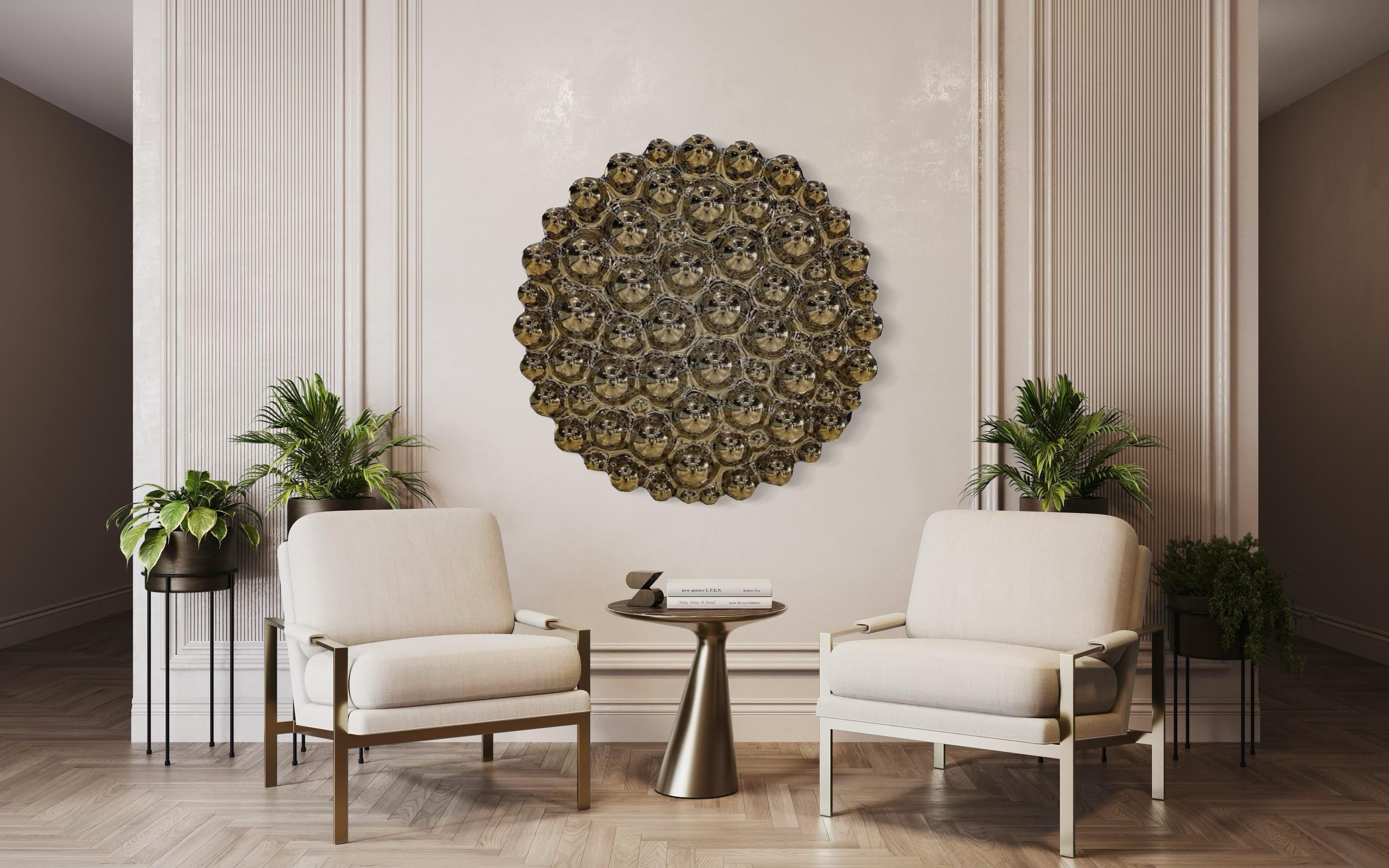 Luxuriöse zeitgenössische Wandskulptur 