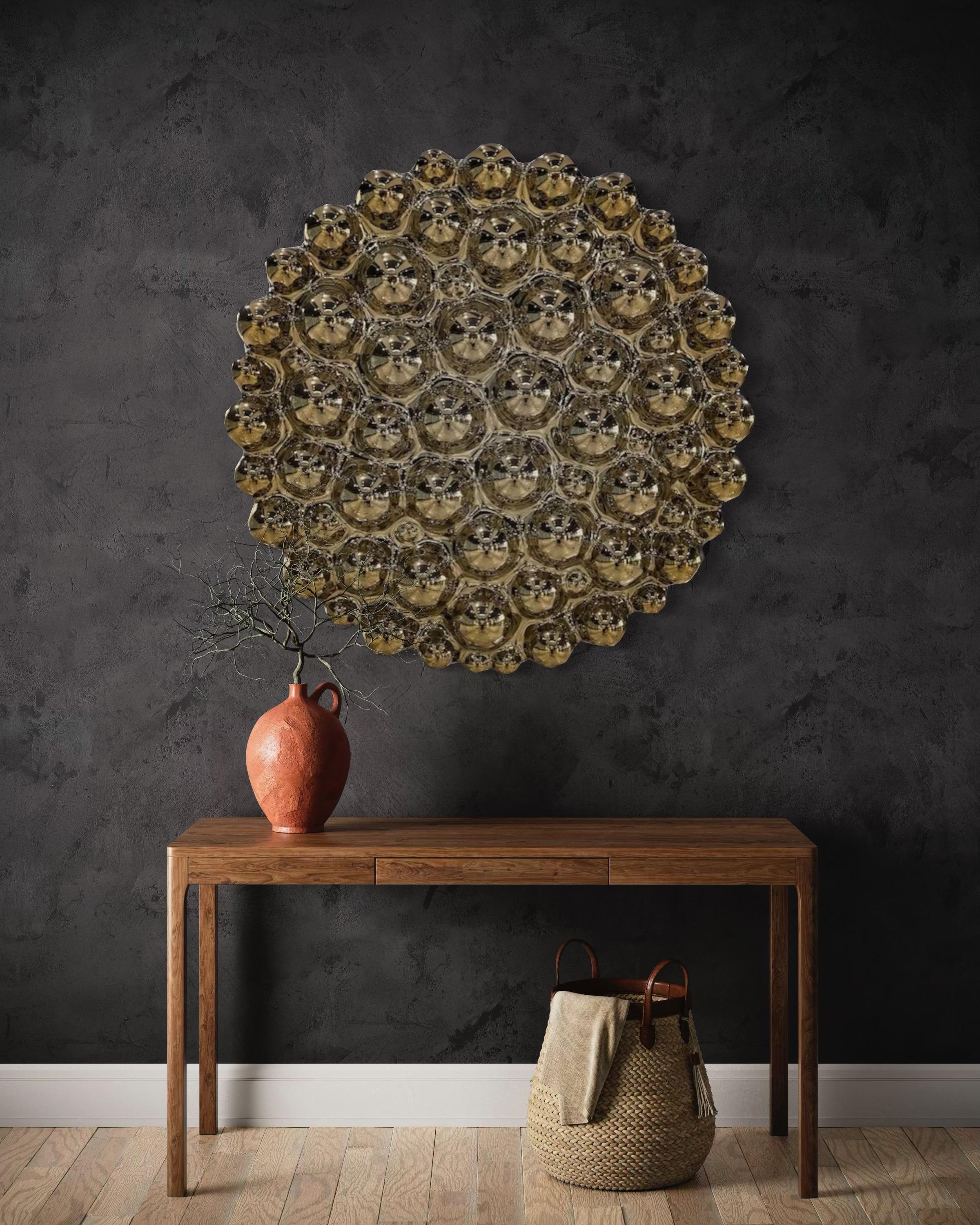 Luxuriöse zeitgenössische Wandskulptur 