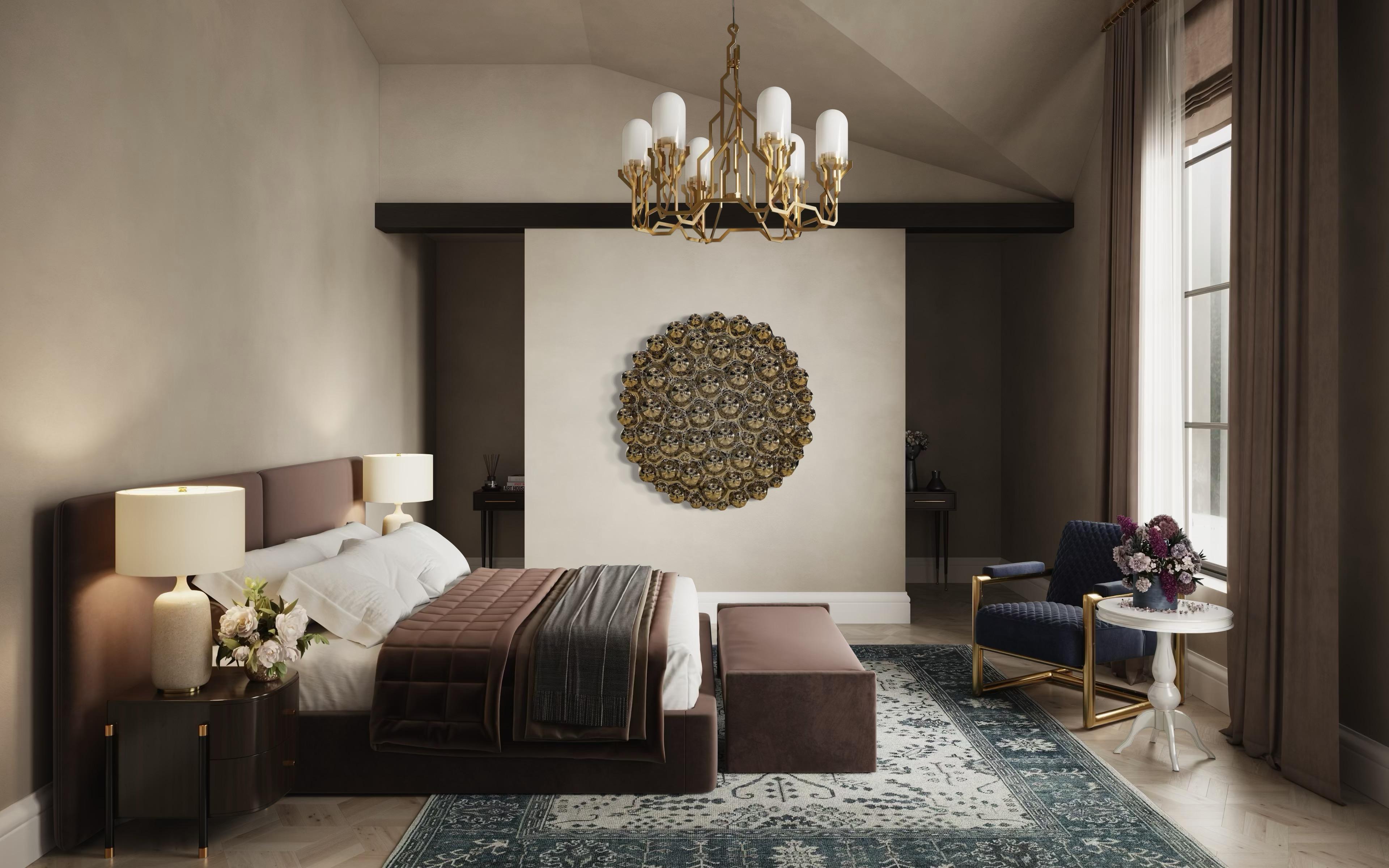 Luxuriöse zeitgenössische Wandskulptur 