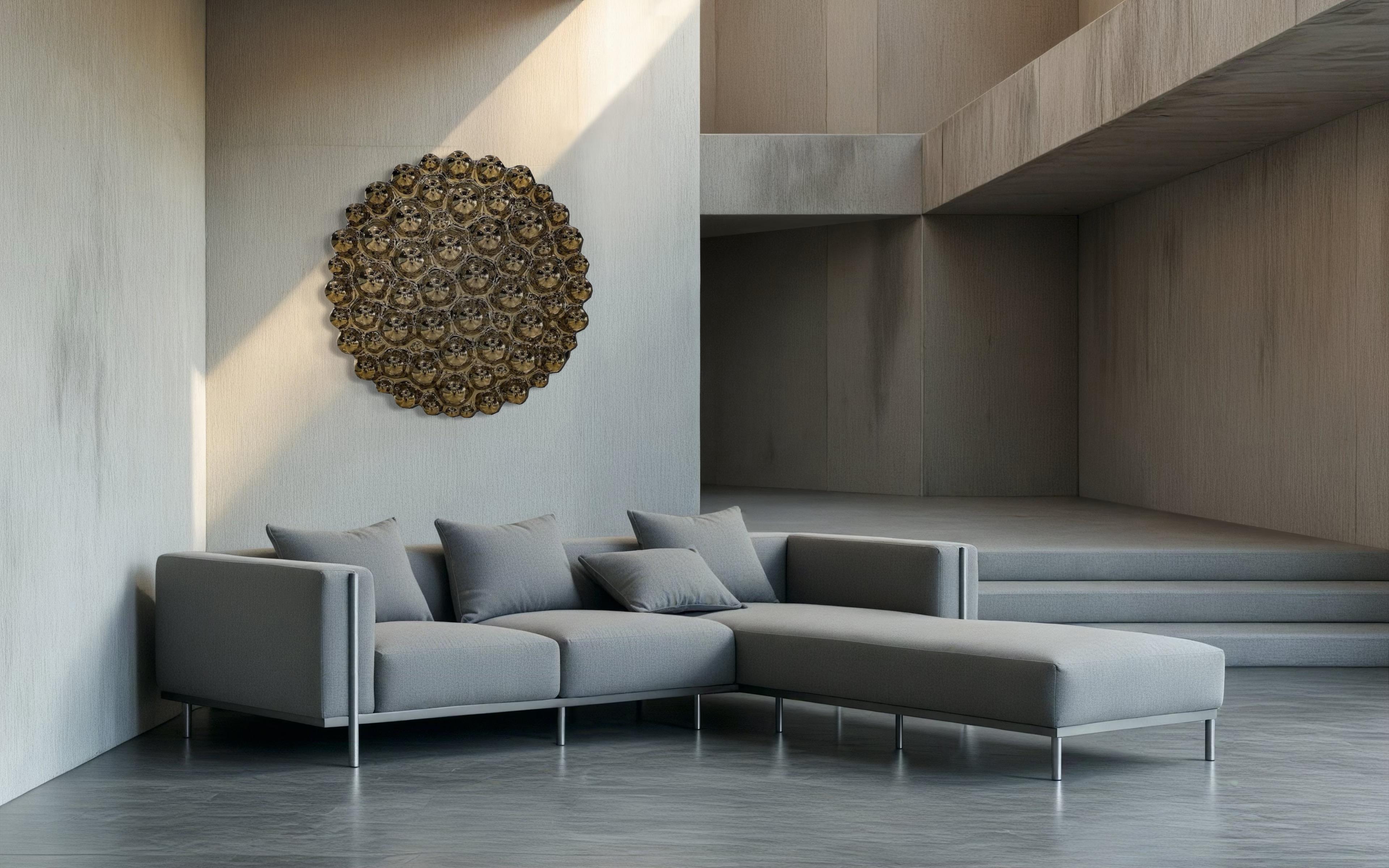 Luxuriöse zeitgenössische Wandskulptur 