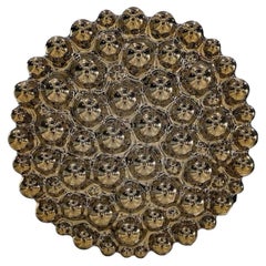 Lujosa Escultura de Pared Contemporánea "Burbujas" Oro