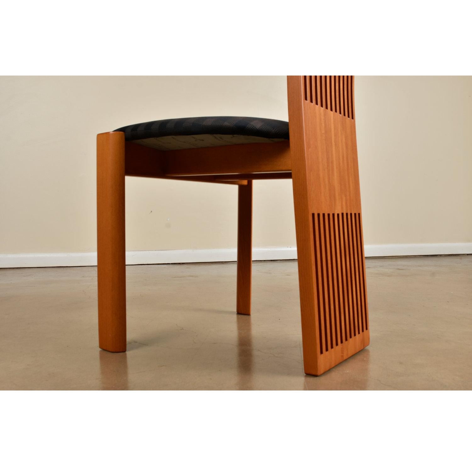 Contemporary Luxury Costantini Pietro High Back Modern Italian Cherry Dining Chairs