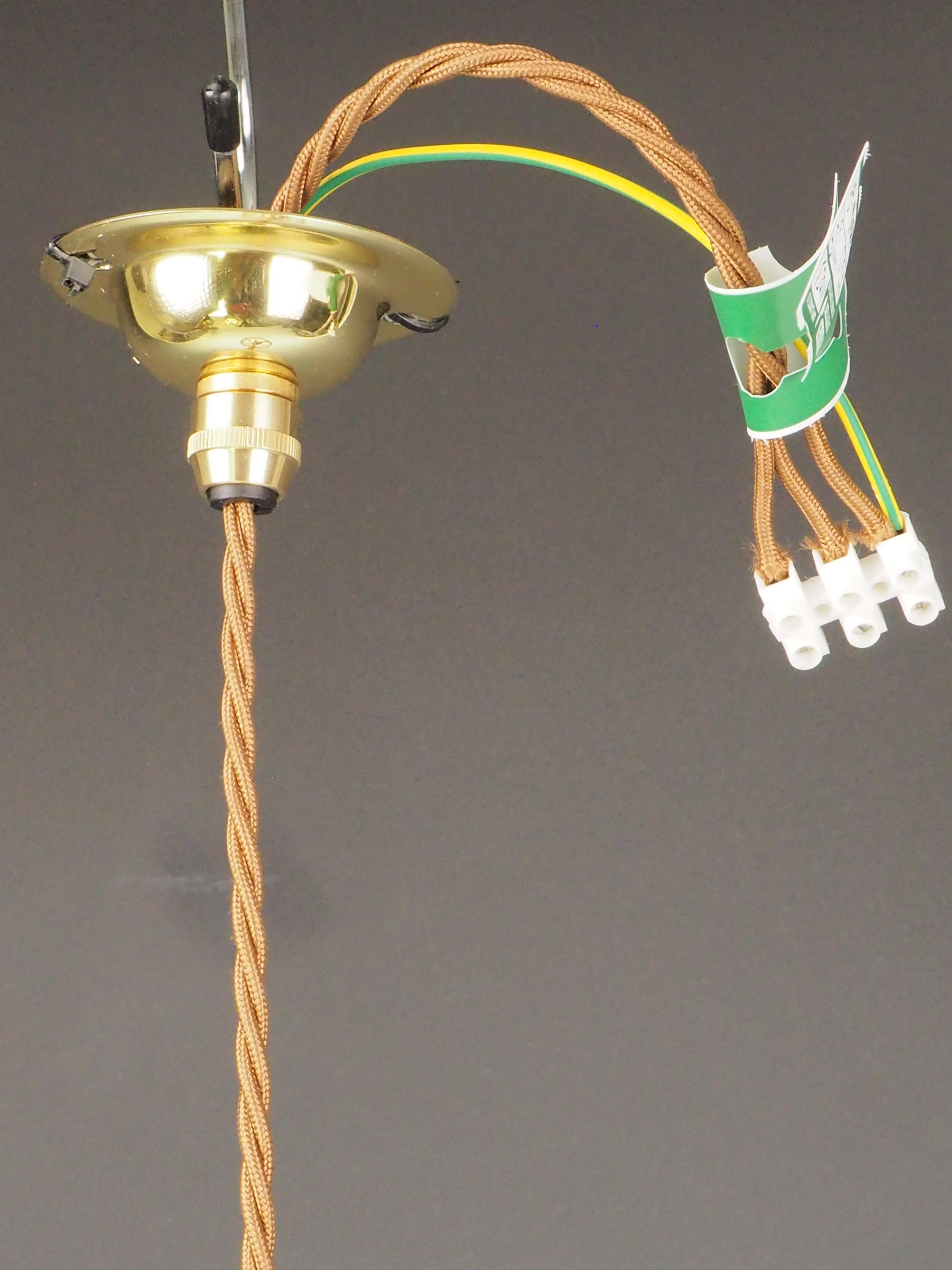 Ottone Ciondolo da soffitto in cristallo di lusso - Originale apparecchio di illuminazione vintage in vendita