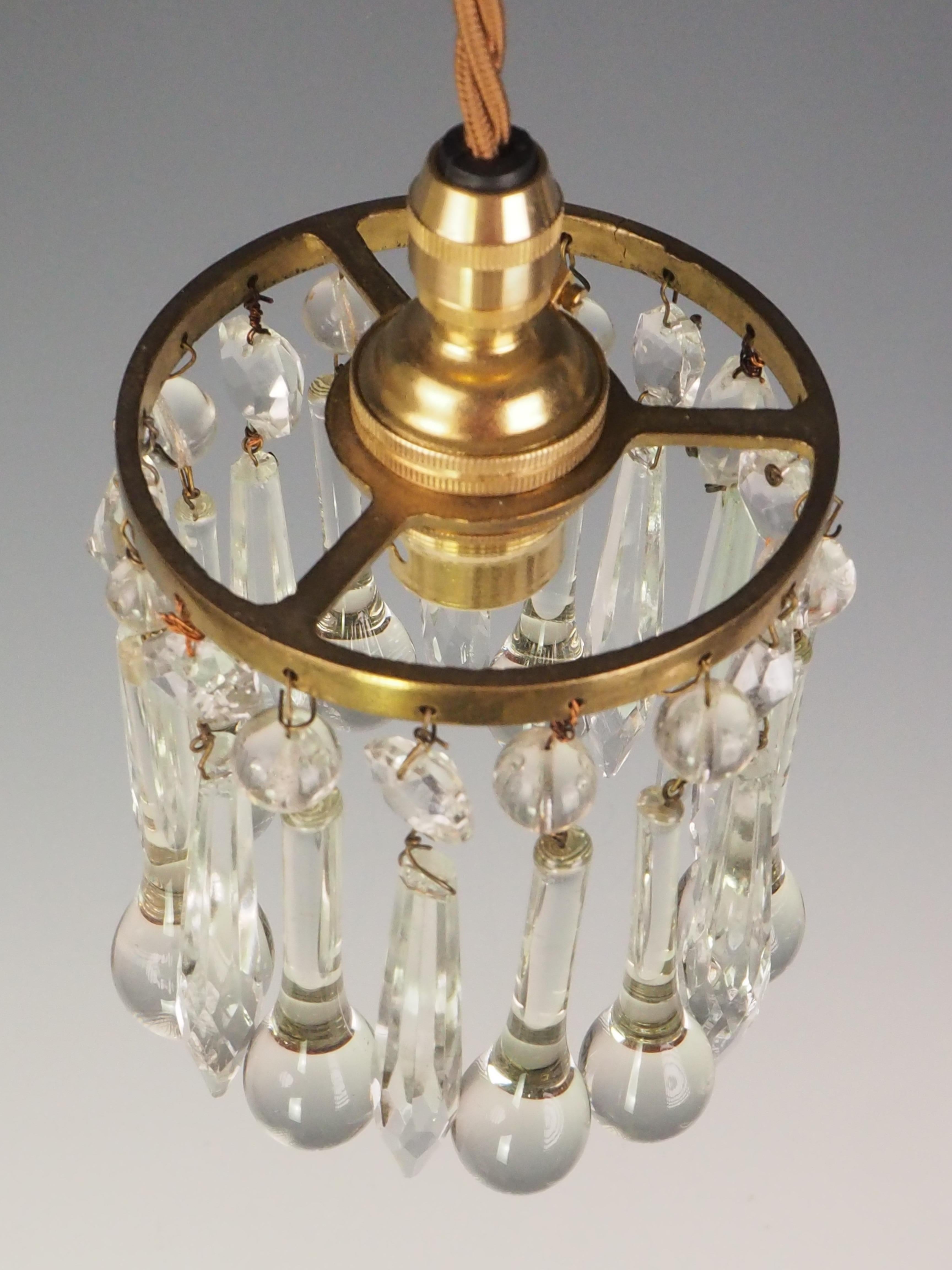 Ciondolo da soffitto in cristallo di lusso - Originale apparecchio di illuminazione vintage in vendita 2