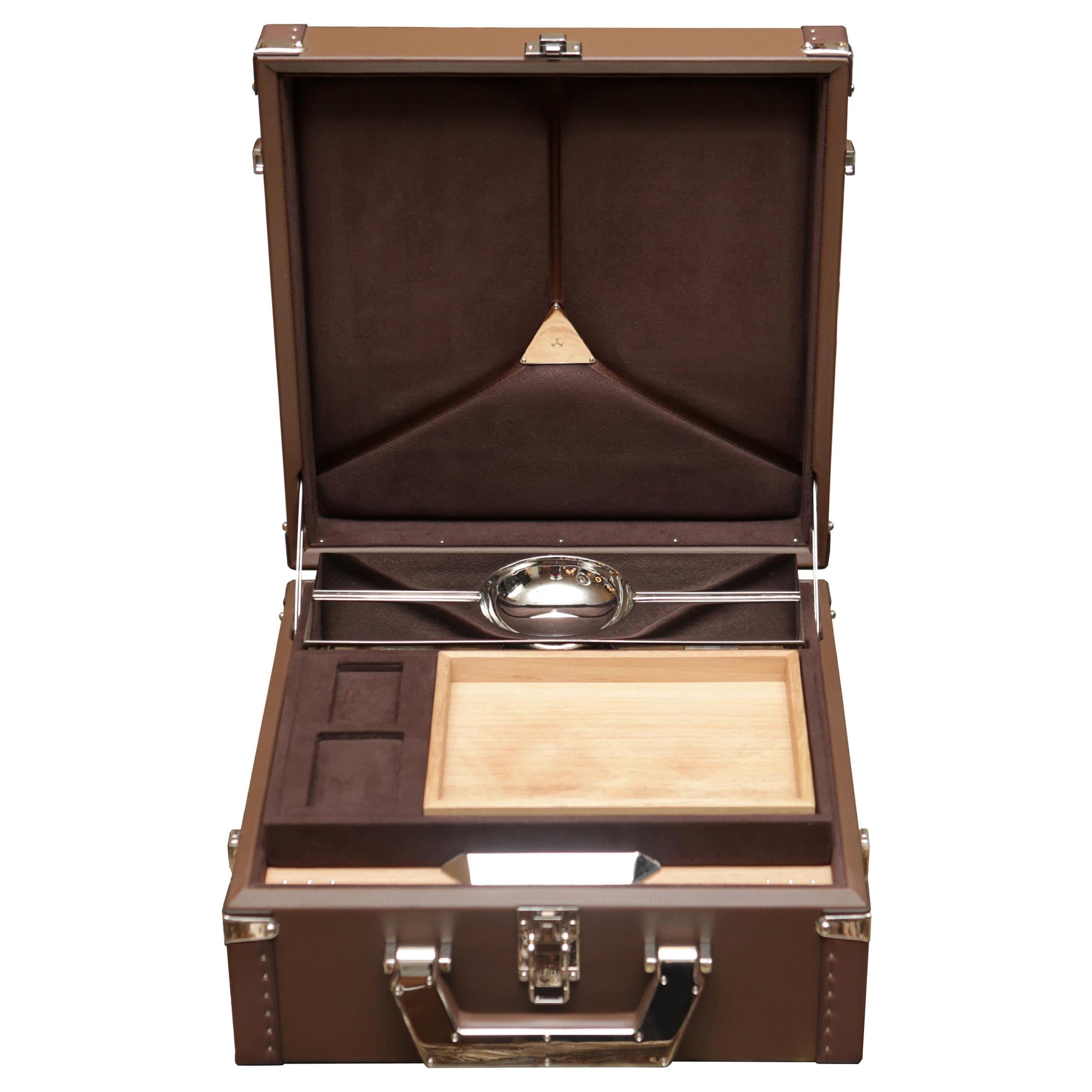 Luxury Cuban Brown Suitcase For Sale