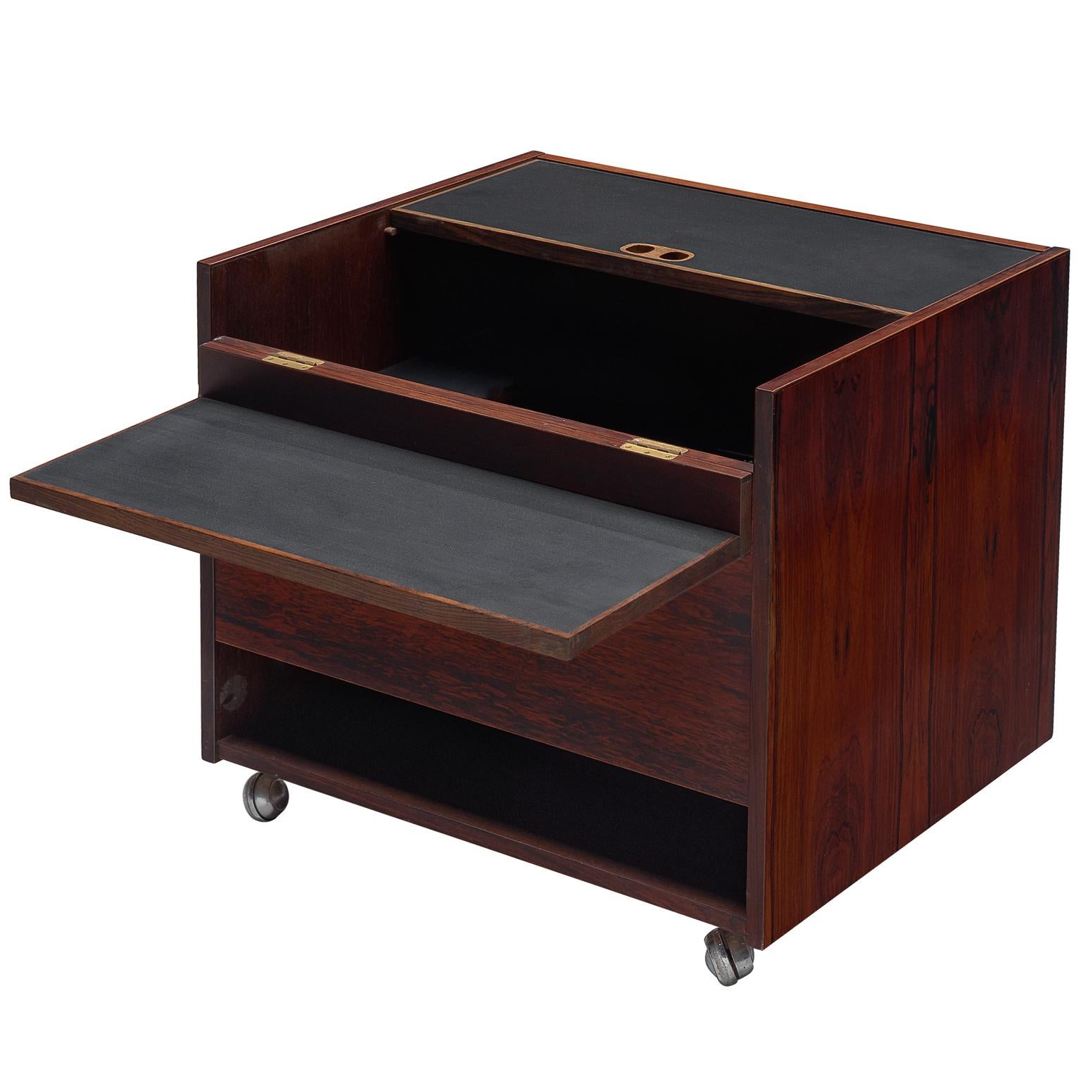 Luxury Cube Shaped Dry Bar in Rosewood