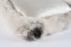 Luxury Cushions, Dedar Fabric, Sheepskin Border