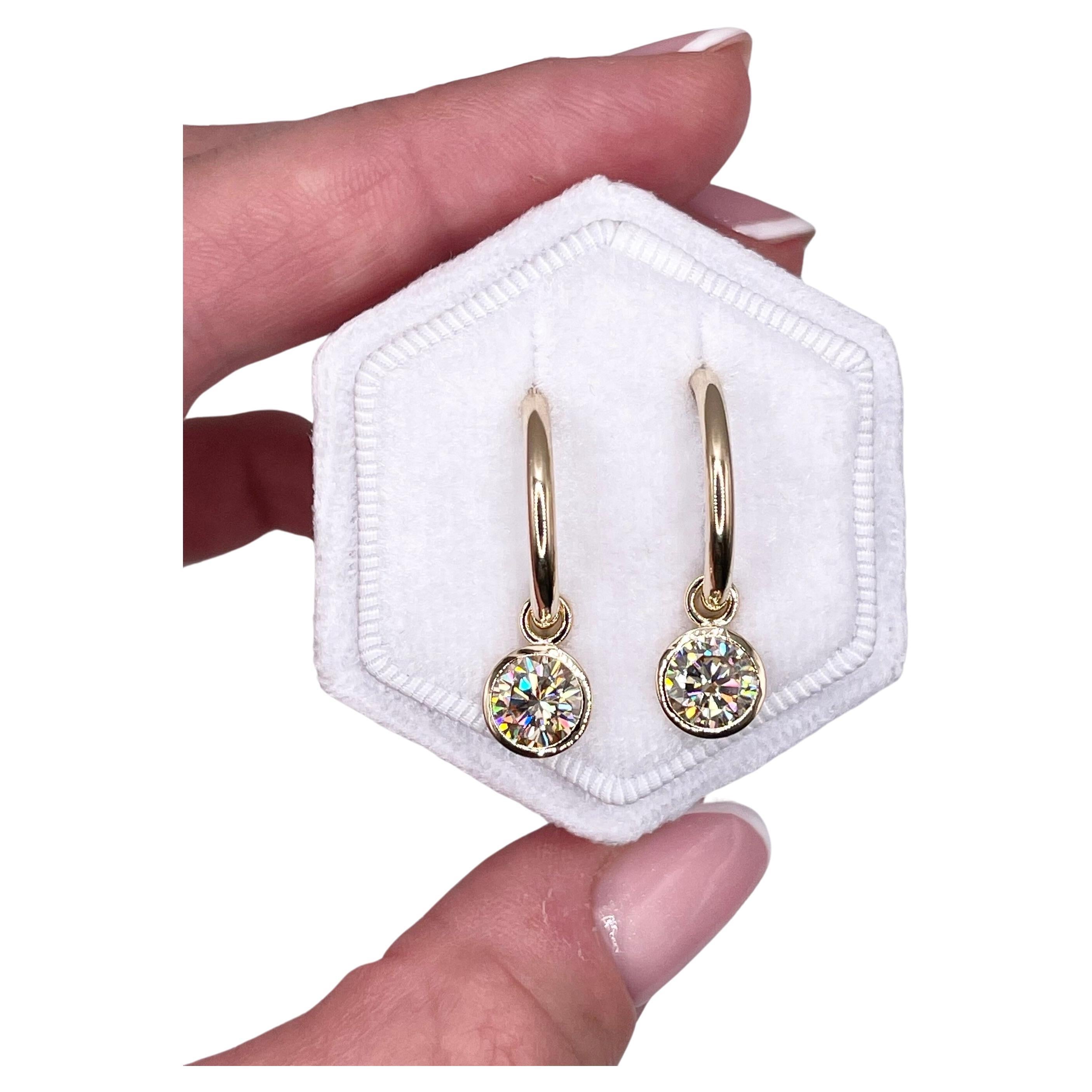 Luxury dangling earrings 14KT yellow gold custom made