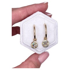 Luxury dangling earrings 14KT yellow gold custom made