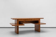 Luxury Desk in Zebra Wood by Rene Gabriel, 1946
