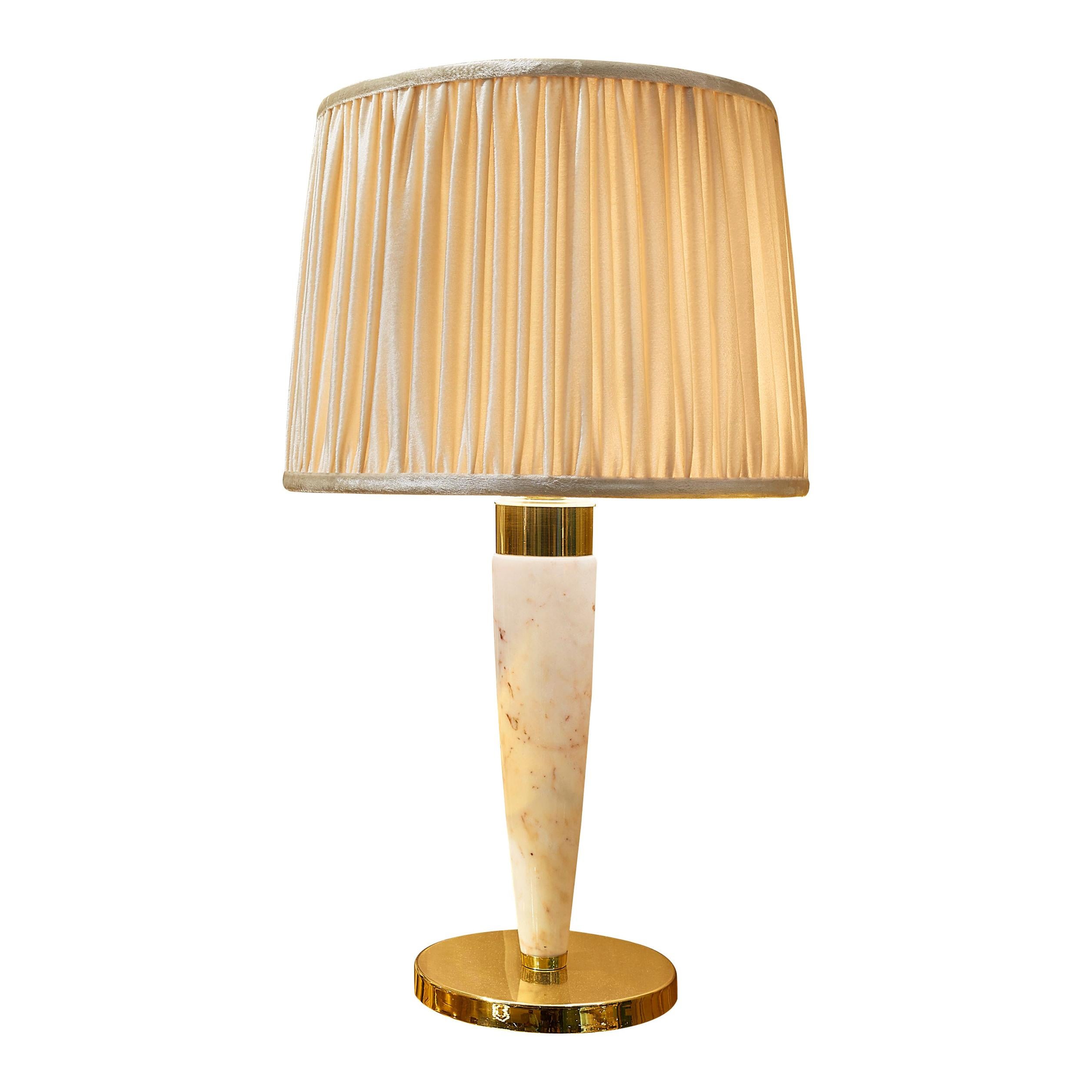 Luxury Estremoz Marble Table Lamp, Gattopardo For Sale
