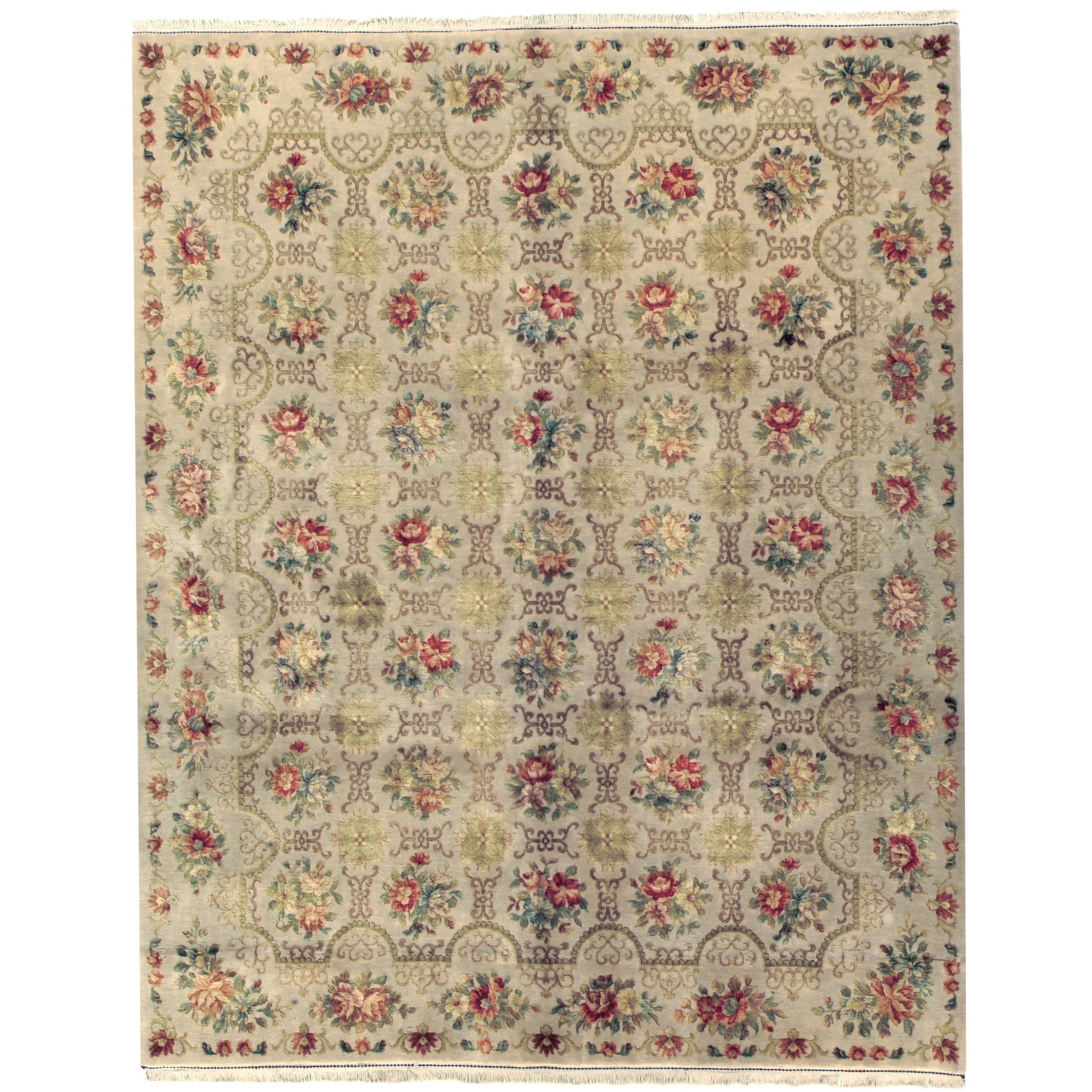 Luxury European Hand-Knotted Cambridge Oyster 10x14 Rug In New Condition For Sale In Secaucus, NJ
