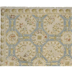 Luxury European Hand-Knotted Fairfax Sterling & Cream 12x15 Rug