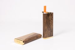 Luxus luxuriöser Dugout aus exotischem Holz und Bronze von William Stuart für Costantini Design