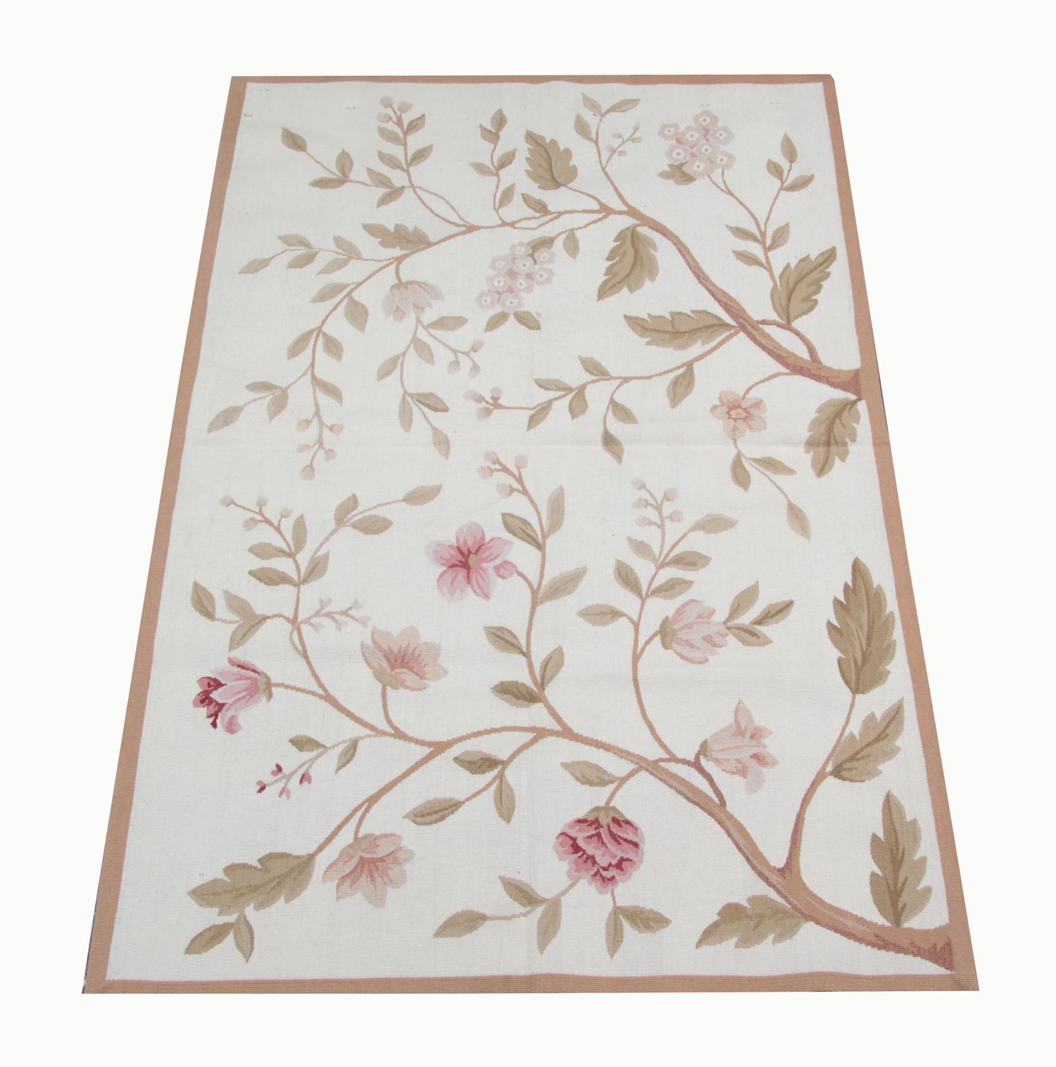 This handmade carpet, oriental rug Beige cream rug is the very good item as living room rugs and getting most of the attention in rug store by clients because of the colour and design. These handmade elegant Chinese Aubusson floor rugs have The soft