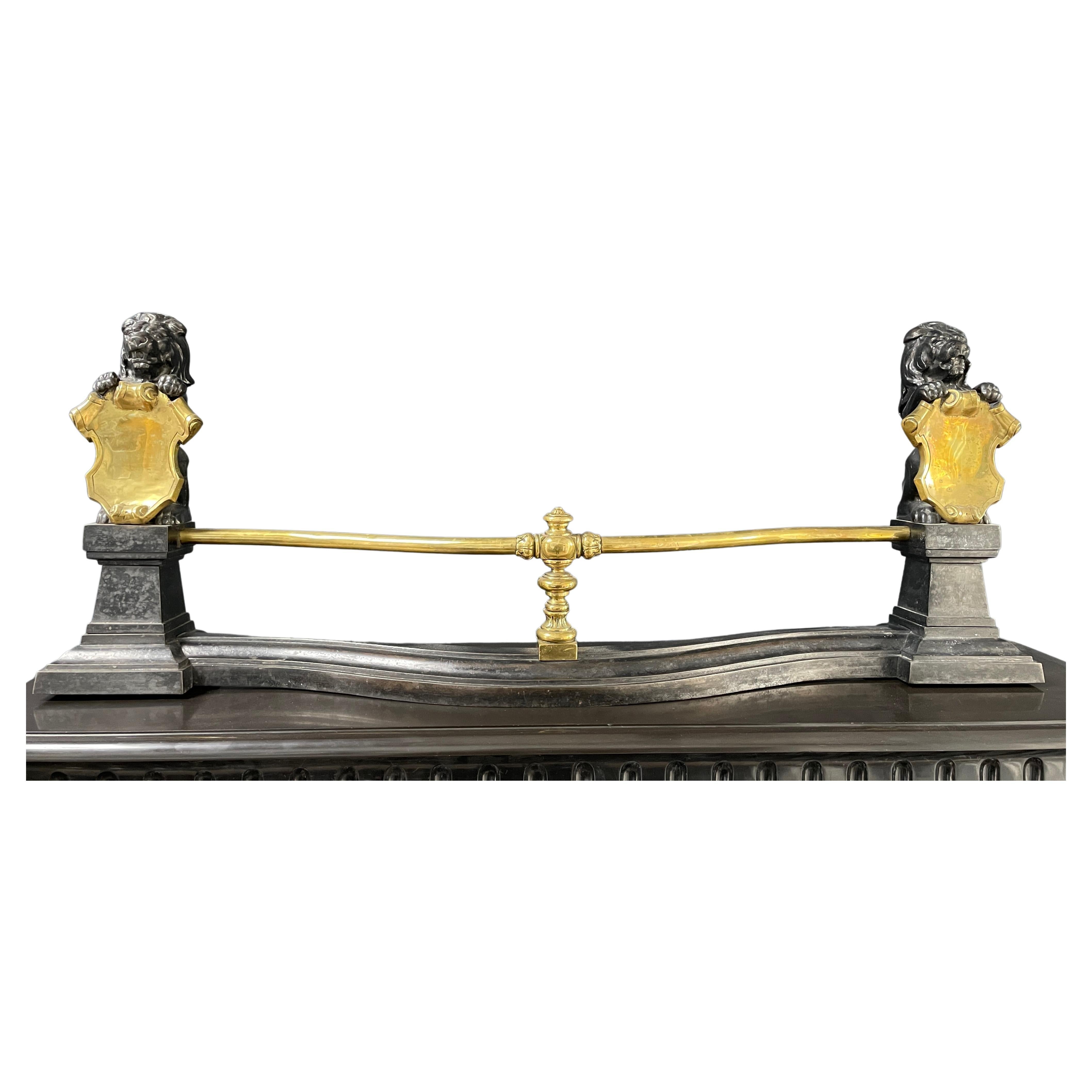 Luxury French Antique Fireplace Fender For Sale