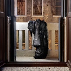 Luxury Fur Throw, Black, Real Toscana Sheep Fur, Throw Blanket / Bed Runner