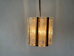 Lustre de luxe en verre et laiton par Kaiser Leuchten, années 1950, Allemagne