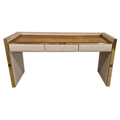 Luxury Gold Brass Dressing Table with Drawer, Signature