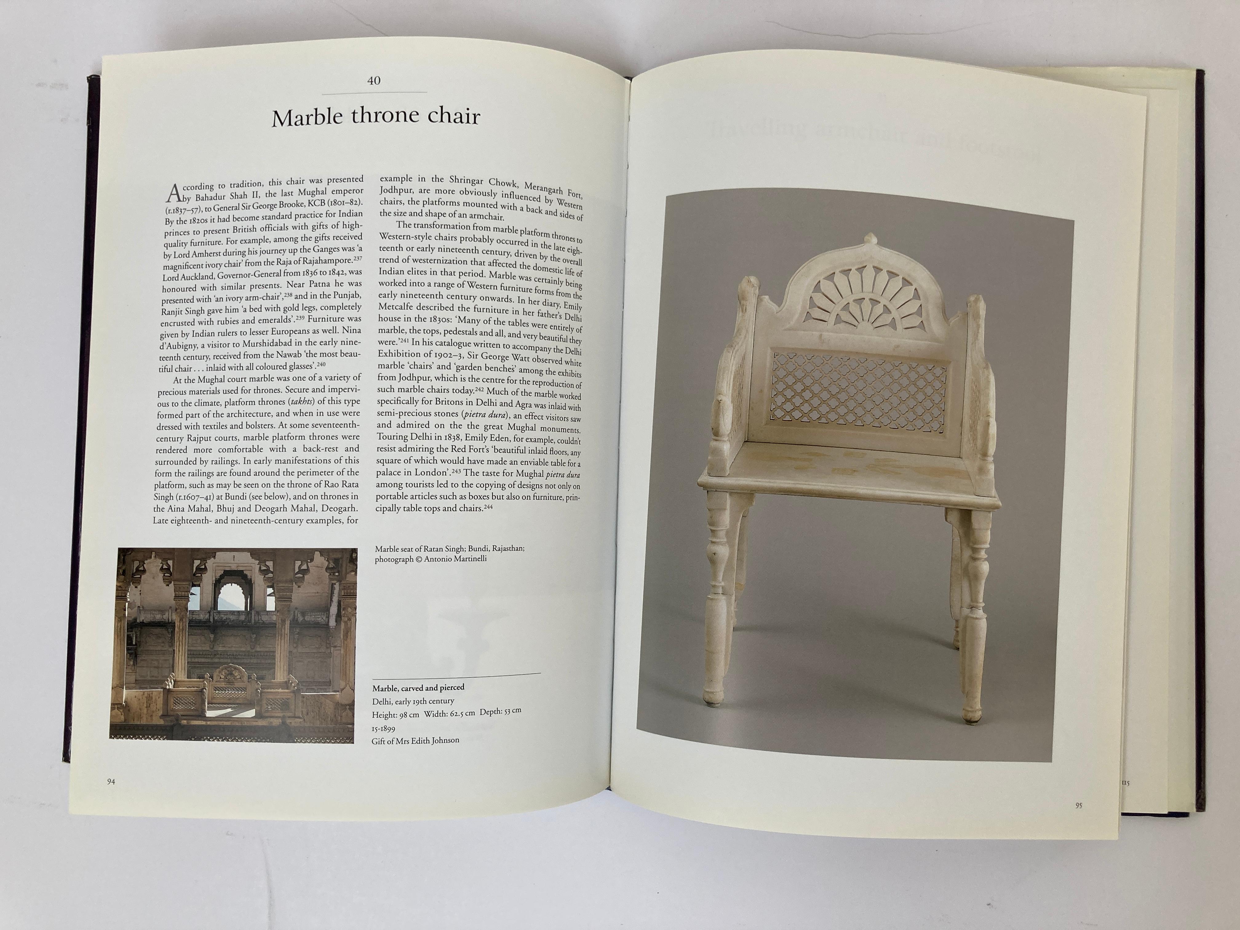 Anglo-Indian Luxury Goods from India The Art of the Indian Cabinet-Maker Hardcover Table Book For Sale