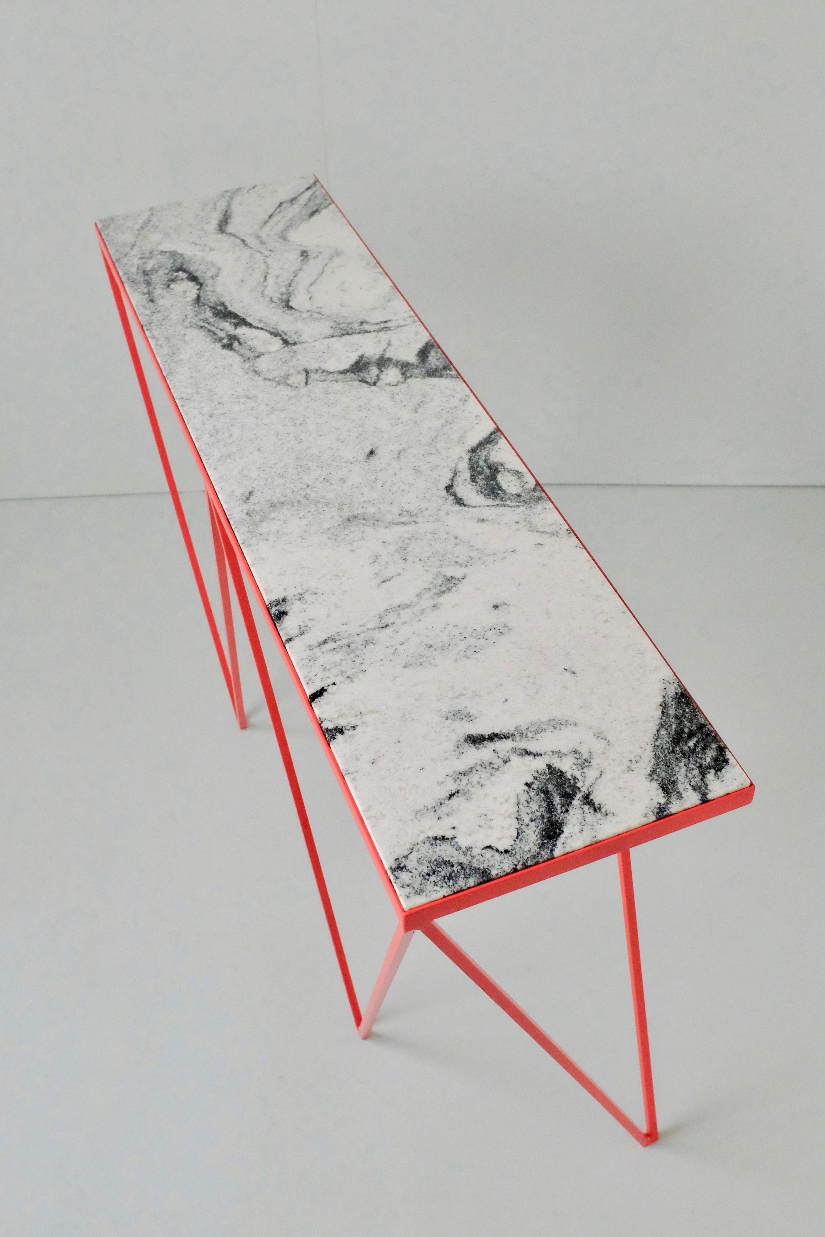 Lujosa Mesa Consola Jirafa Verde con Tapa de Granito - Personalizable en venta 9