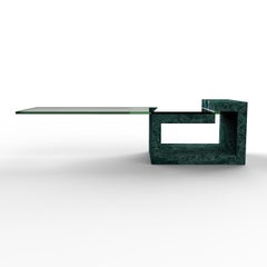 Luxury Green Marble Coffee Table Dove by Joaquín Moll Custom Modern Design Spain