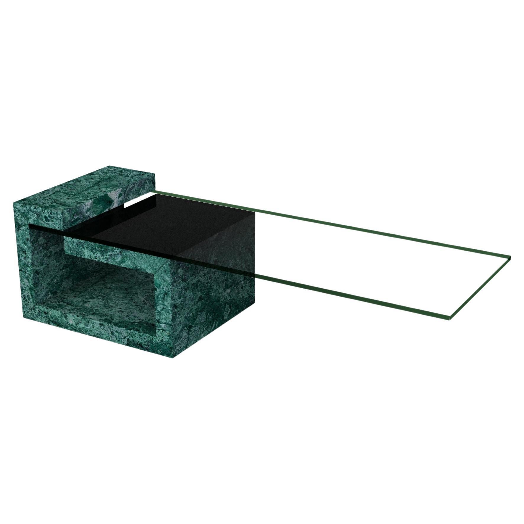 Luxury Green Marble Coffee Table Dove by Joaquín Moll Custom Modern Design Spain