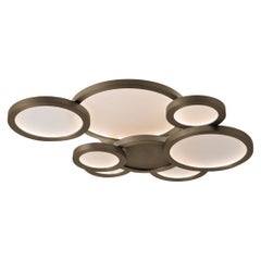 Lampada da soffitto di lusso a forma di nuvola in vetro bronzo spazzolato, Carla Baz