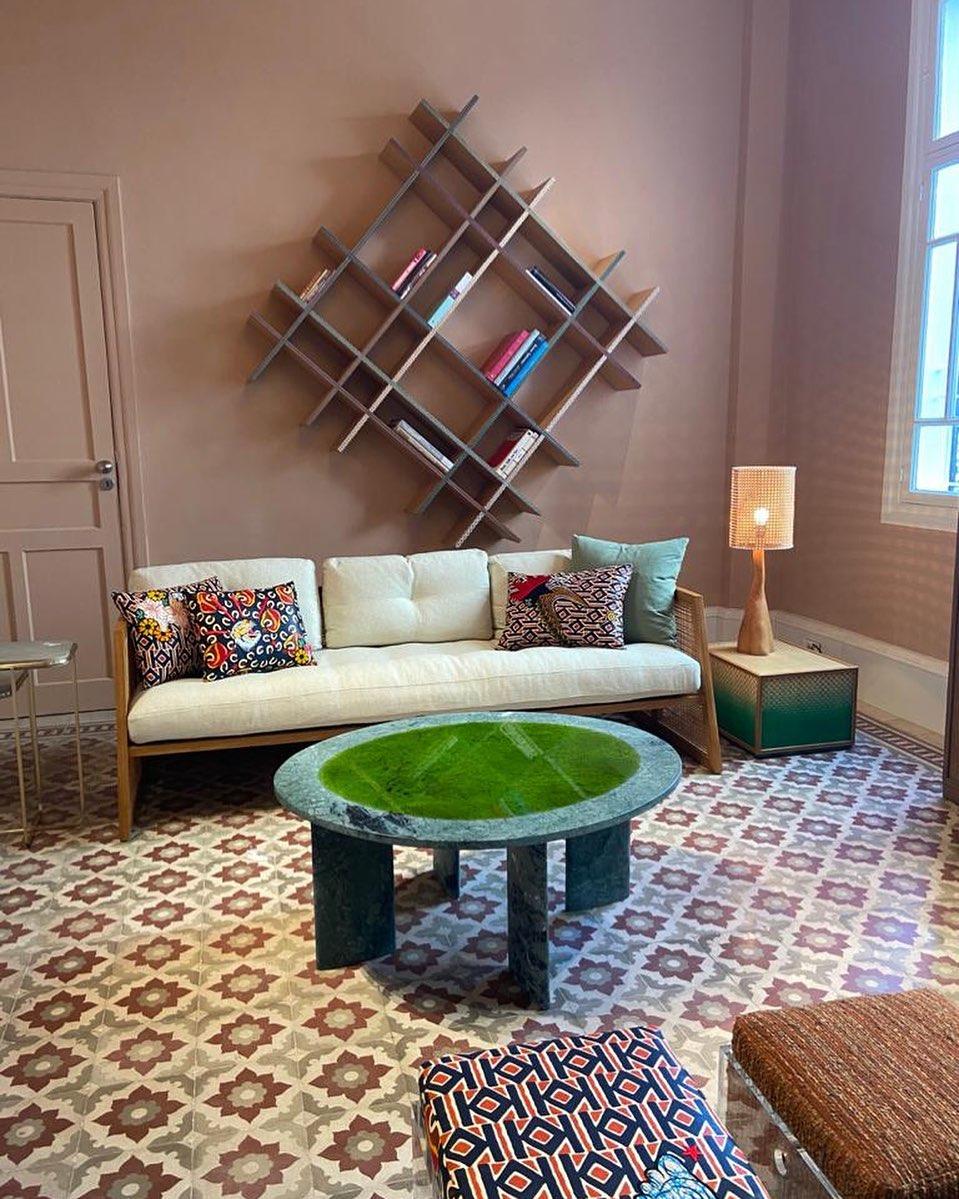 Minerali da tavolo bassi di lusso realizzati a mano in marmo naturale Greene & Greene Resin, Carla Baz in vendita 2