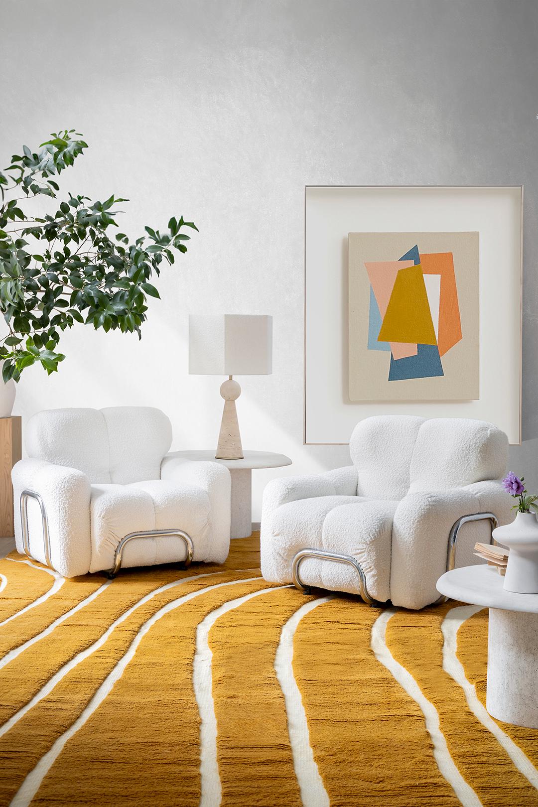 Moderne Tapis AREA FABRIQUÉ À LA MAIN LUXURY, DESIGN ART II, 8 x 10 Ft en vente