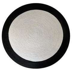LUXURY HANDMADE WHITE NOIR JUTE ELYSEE organique  12 Ø Ft