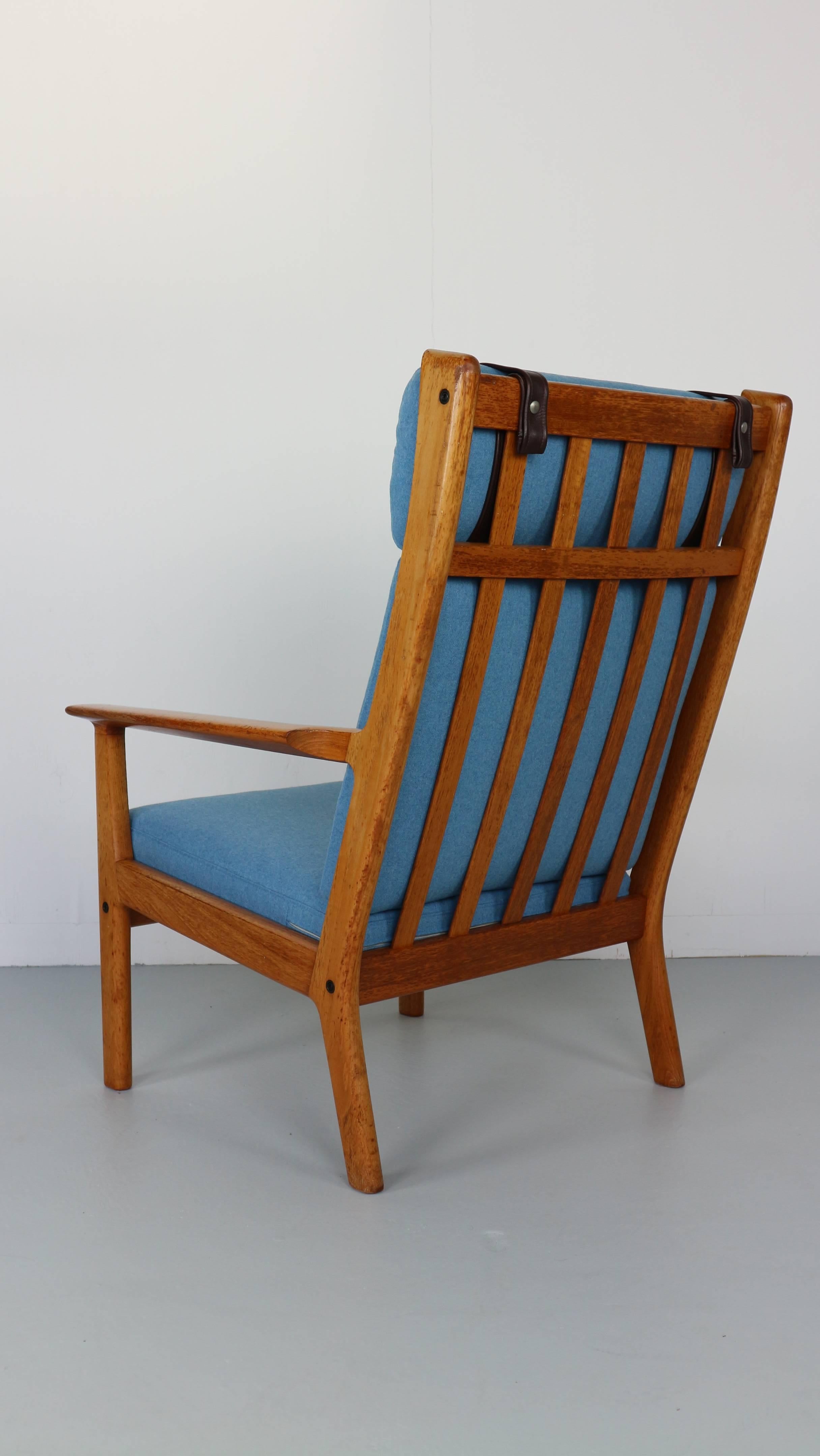 Wool Luxury Hans Wegner GE-265 High Back Lounge Chair