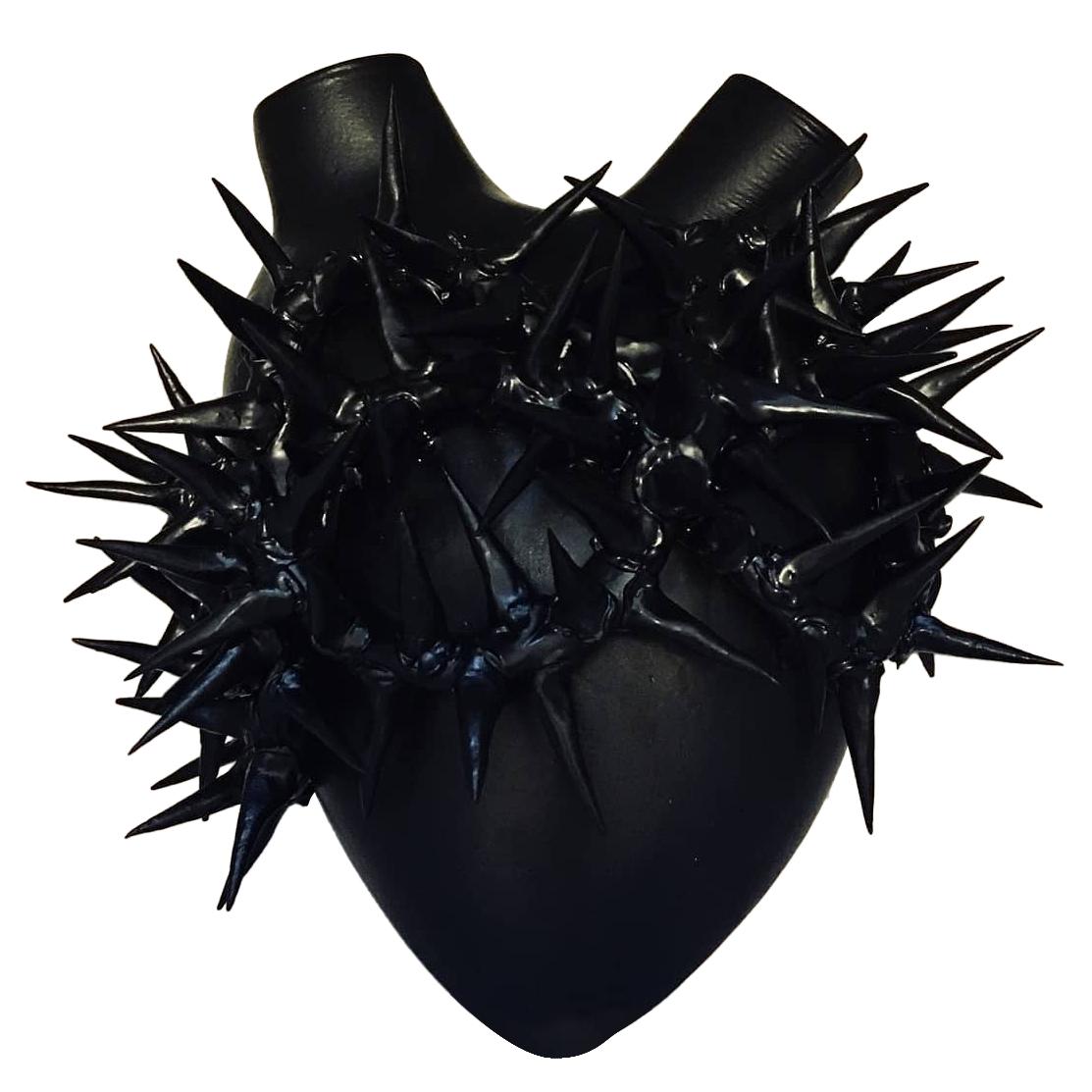 Luxury Vase #33b "Black Pain". Porcelain. Handmade design and crafted in Italy.