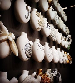 Jarrón de lujo nº 10 "Orazio". Porcelana. Diseñado y fabricado a mano en Italia. 2020.