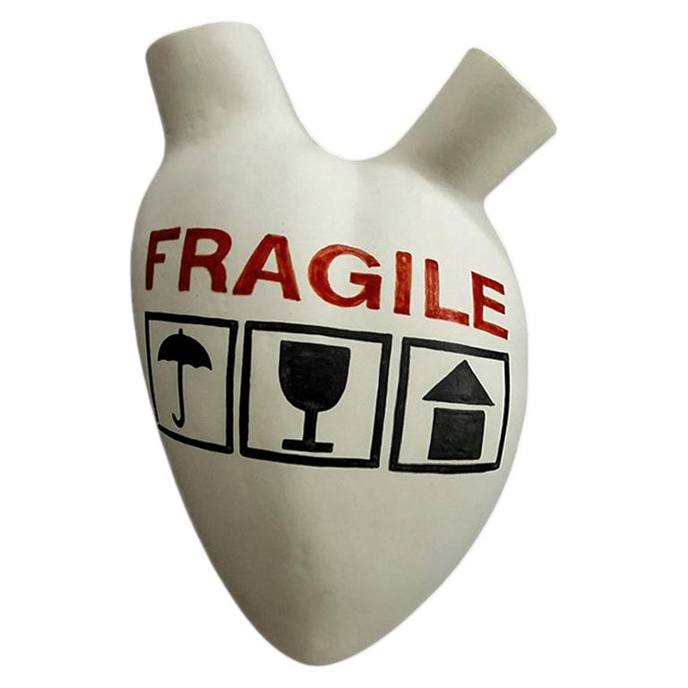 Luxury Vase #51 "Fragile". Porcelain. Handmade design and crafted in Italy. 2020