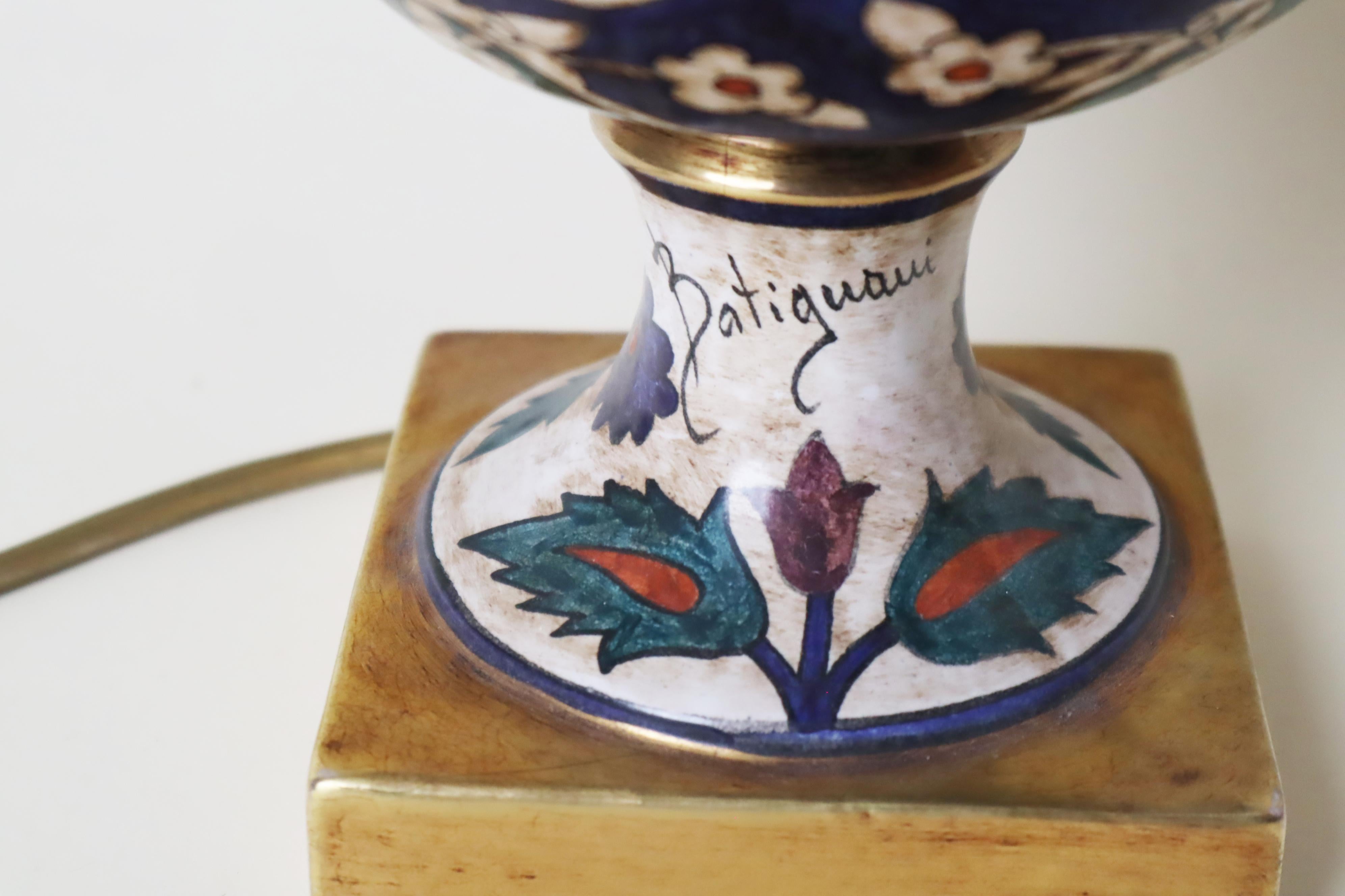 Lujosa lámpara de mesa Hollywood Regency de Ceramiche Batignani Firenze Italia en Bueno estado para la venta en Hannover, DE