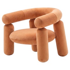 Fauteuil contemporain italien de luxe en tissu « Mogg Jeffa » par Debonademeo - V_32