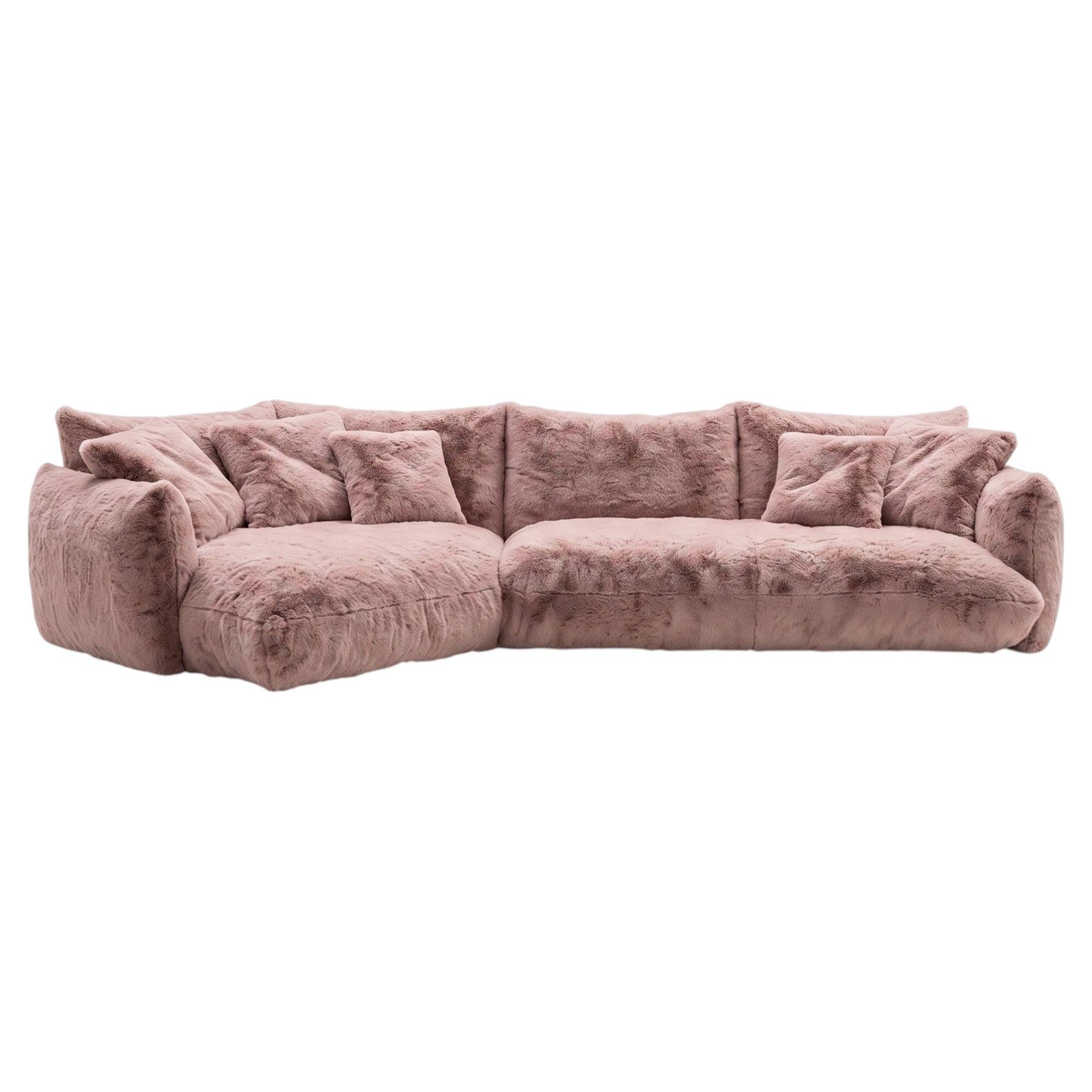 Luxury Italian Contemporary Fabric Sofa Mogg Alba by Studio Nove.3 405cm - S_020 For Sale