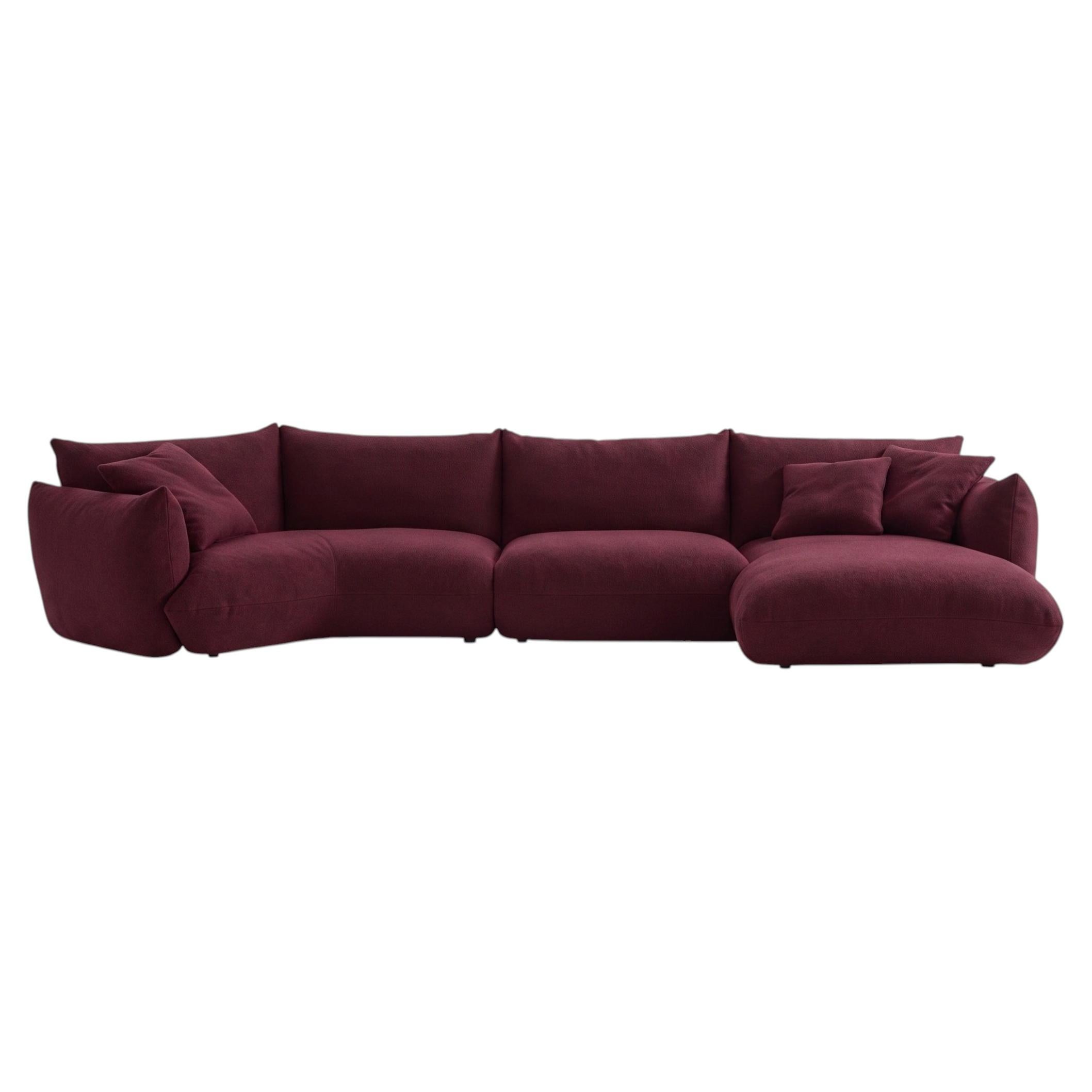 Luxury Italian Contemporary Fabric Sofa Mogg Alba by Studio Nove.3 - P35 For Sale