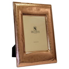 Luxury Italian Hammered Copper Metal Picture Frame by Del Conte