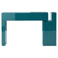 Luxury Italian Lacquered MDF Console Table Mogg Berlino Dainelli Studio RAL 5021