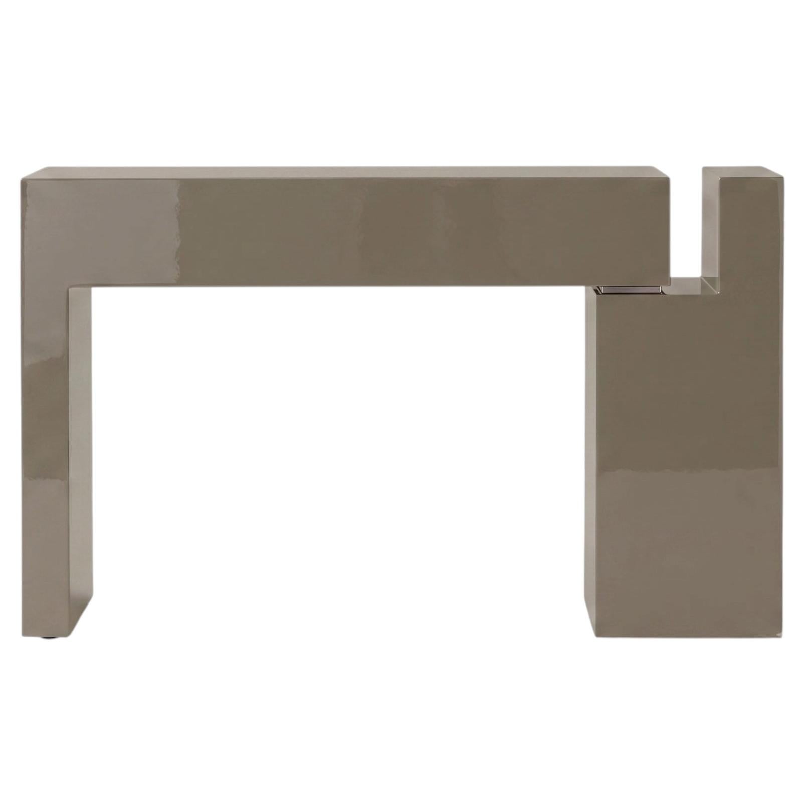 Luxury Italian Lacquered MDF Console Table Mogg Berlino Dainelli Studio RAL 7006